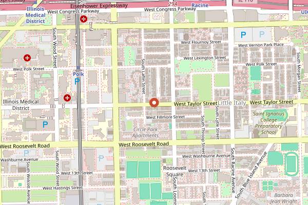 Map showing Conte Di Savoia in Chicago