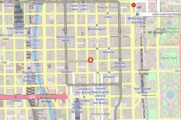 Map showing Danke in Chicago