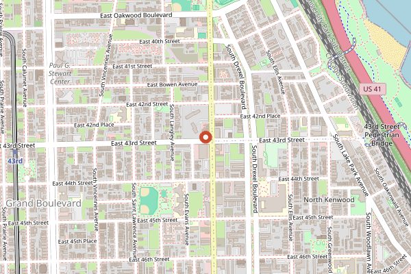 Map showing Honey 1 BBQ in Chicago