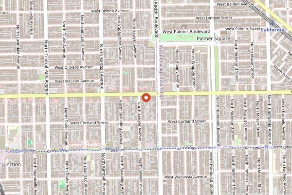 Map showing La Bomba in Chicago