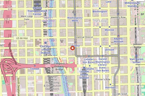 Map showing Luke's Italian Beef in Chicago