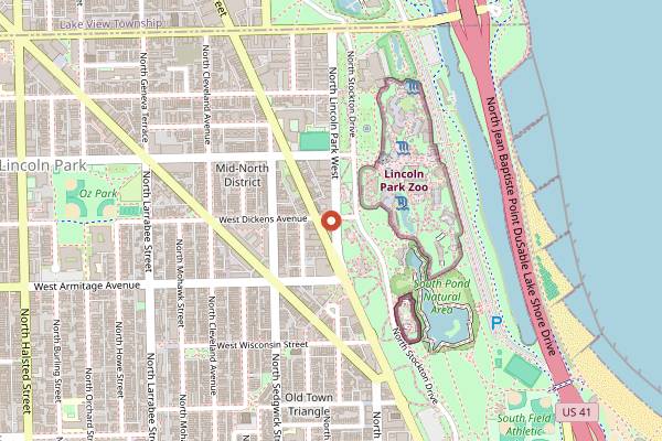 Map showing RJ Grunts in Chicago