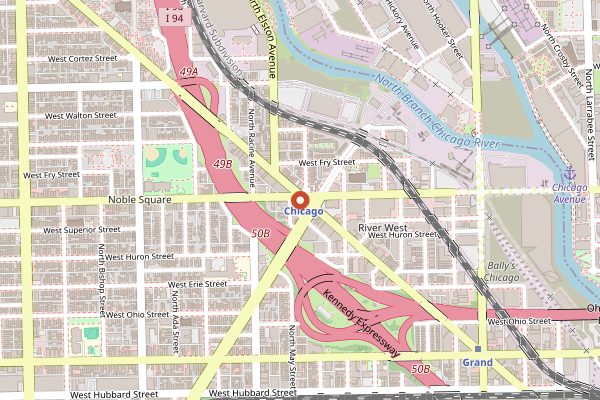 Map showing Big Shoulders Coffee in Chicago