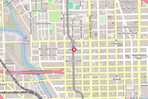 Map showing Brett's Kitchen in Chicago