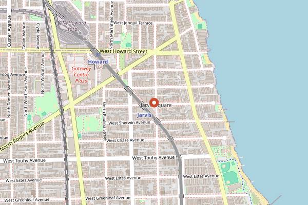 Map showing Charmers Cafe in Chicago