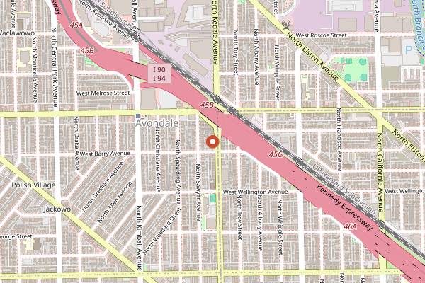 Map showing Milli by Metric in Chicago