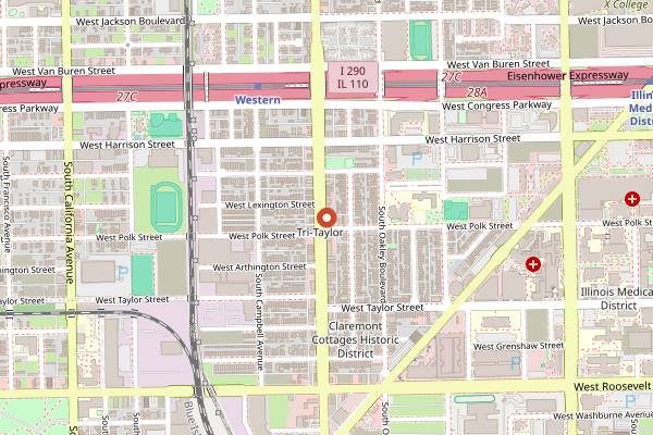 Map showing Muse Coffee Studio in Chicago