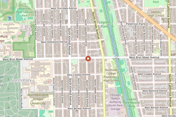 Map showing Outdoor Cafe in Chicago