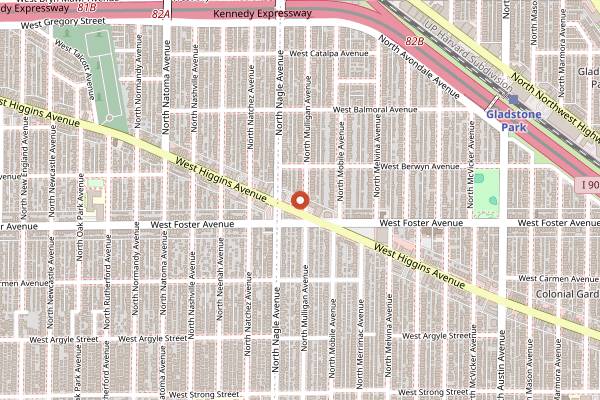 Map showing Sweet Cafe in Chicago