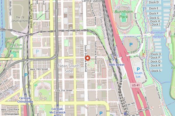 Map showing The Spoke & Bird in Chicago