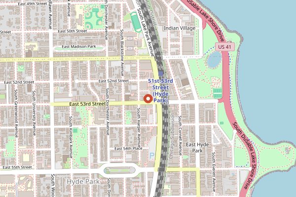 Map showing Valois Cafeteria in Chicago