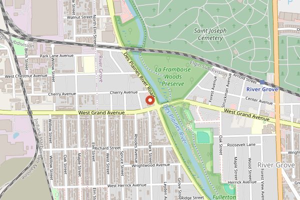 Map showing Gene & Jude's in Chicago