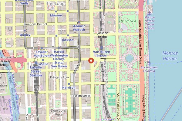 Map showing Johnnie's Beef in Chicago