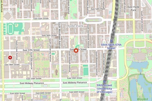 Map showing Medici On 57th in Chicago