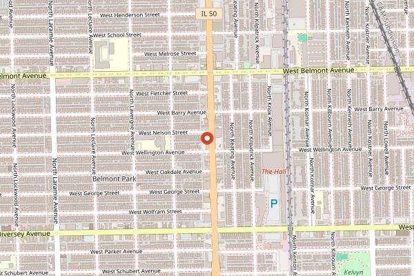 Map showing Sol De Mexico in Chicago