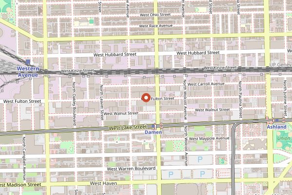 Map showing Sparrow Coffee in Chicago