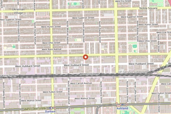 Map showing Publican Quality Bread (workshops) in Chicago