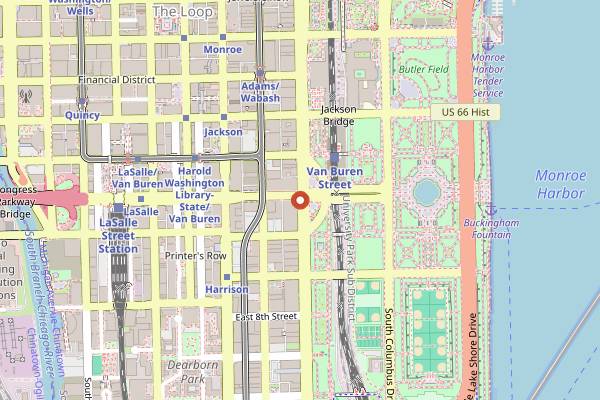 Map showing Andersonville Midsommarfest in Chicago
