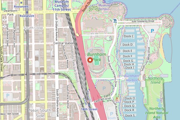 Map showing Chicago Ale Fest in Chicago