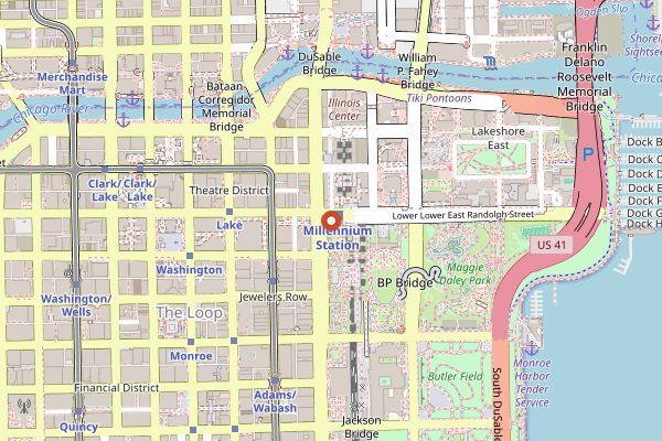 Map showing Chicago Gourmet in Chicago