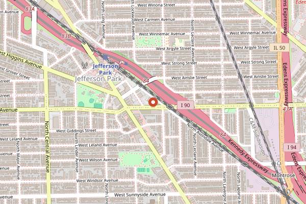 Map showing Taste of Polonia in Chicago