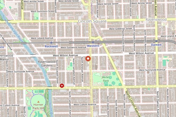 Map showing Atelier in Chicago