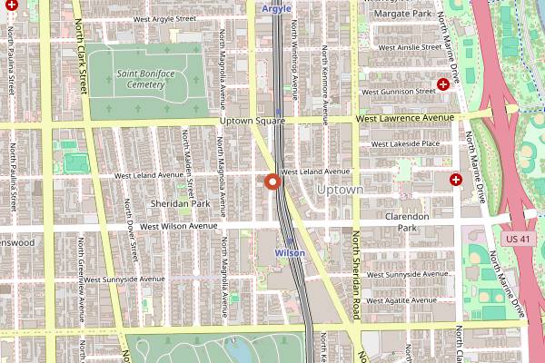 Map showing Carino in Chicago