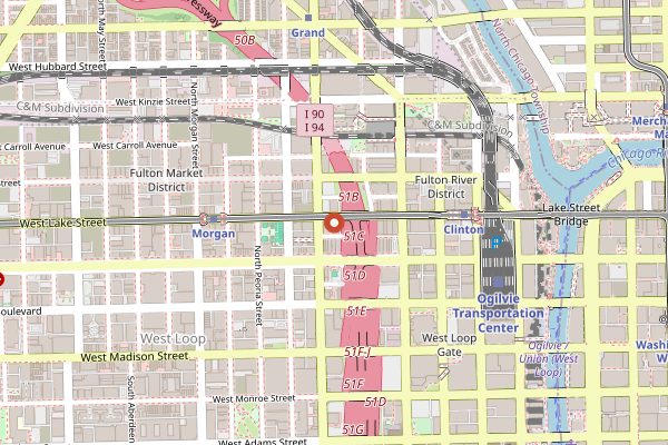 Map showing Mako in Chicago
