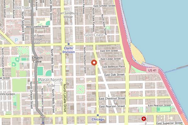 Map showing Maple & Ash in Chicago