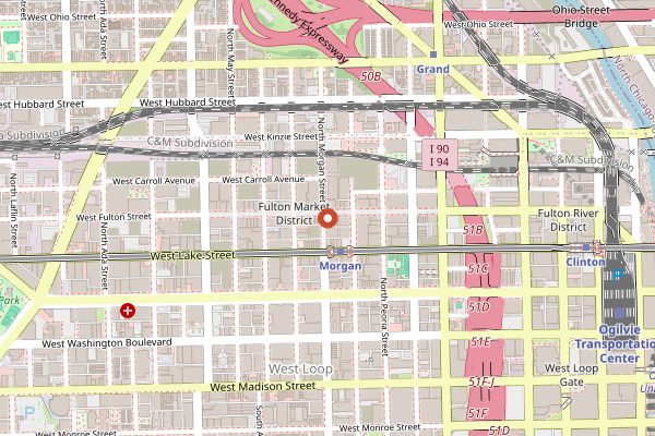 Map showing Next in Chicago