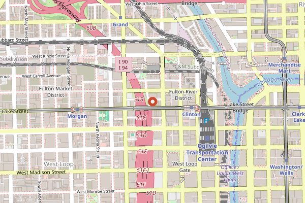 Map showing Oriole in Chicago