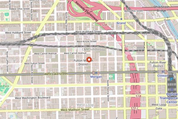 Map showing Swift & Sons in Chicago