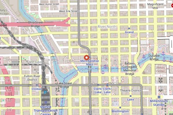 Map showing Sidewalk Food Tours of Chicago in Chicago