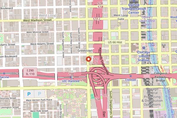 Map showing 9 Muses in Chicago