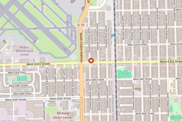 Map showing AV Anthony's in Chicago