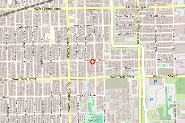 Map showing La Chaparrita (Little Village) in Chicago
