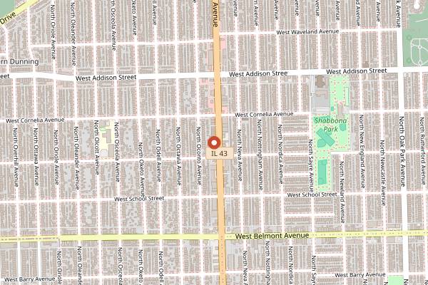 Map showing Pasta Fresh in Chicago
