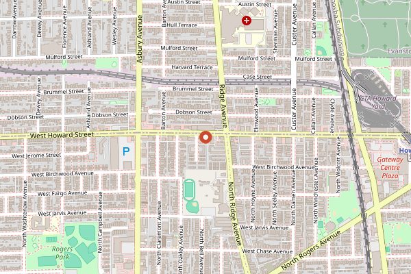 Map showing The Fish Keg (Rogers Park) in Chicago