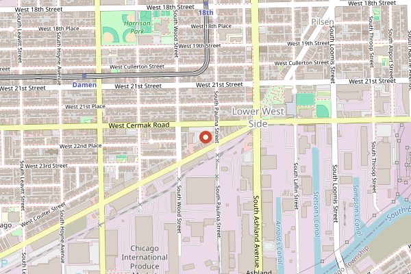 Map showing Cermak Fresh Market (Pilsen) in Chicago