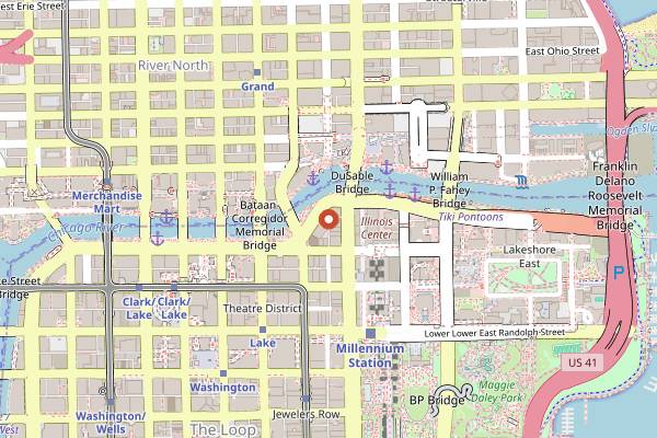 Map showing LH Rooftop in Chicago
