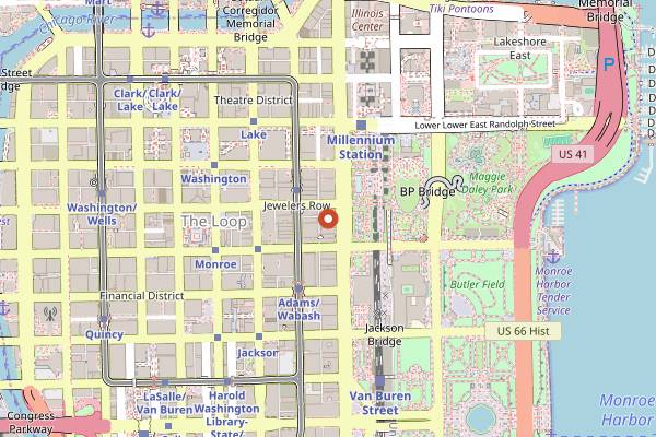 Map showing Milk Room in Chicago