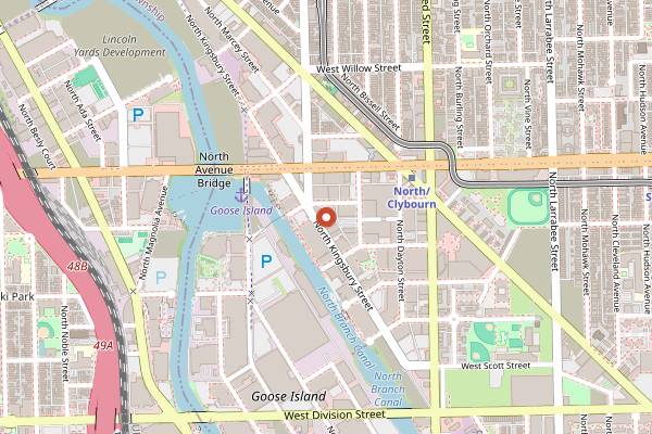 Map showing Prysm in Chicago