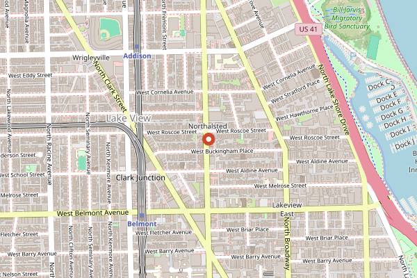 Map showing Sidetrack in Chicago