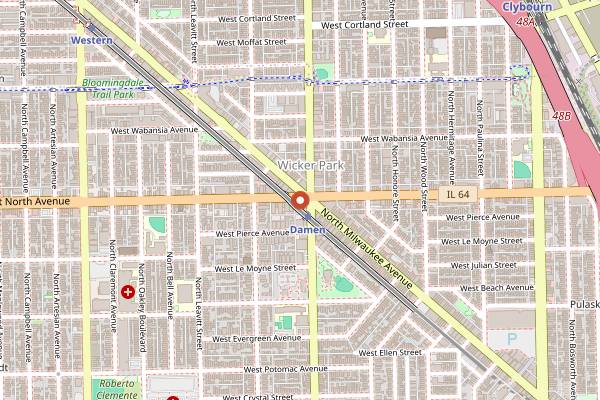 Map showing Subterranean in Chicago