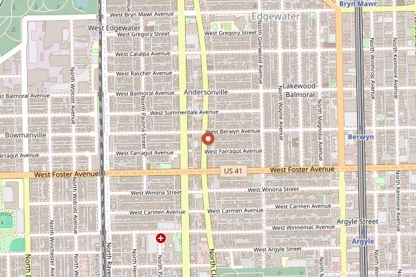 Map showing Andie's Restaurant in Chicago