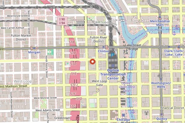 Map showing avec in Chicago