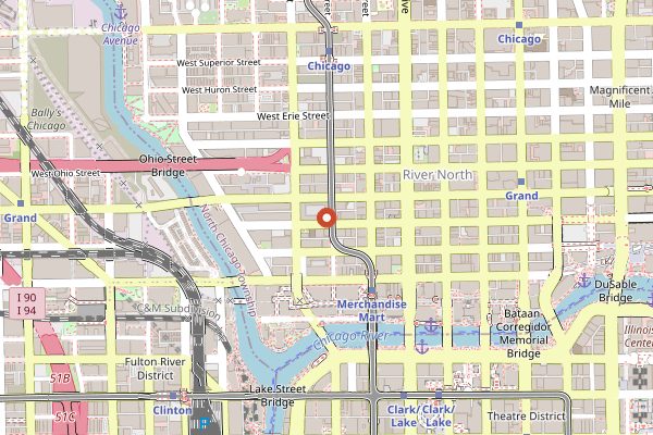 Map showing Gene & Georgetti in Chicago