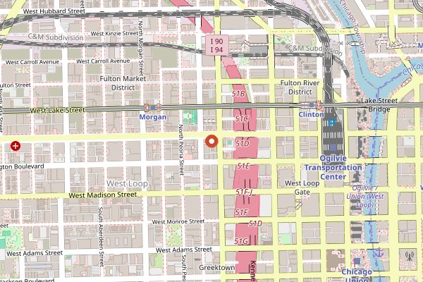Map showing Girl & the Goat in Chicago