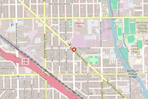 Map showing Honey Butter Fried Chicken in Chicago