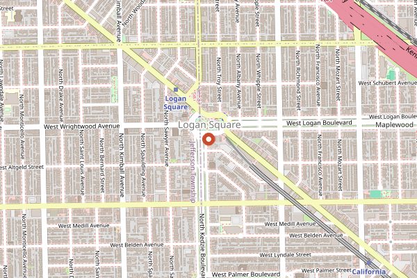 Map showing Lula Cafe in Chicago